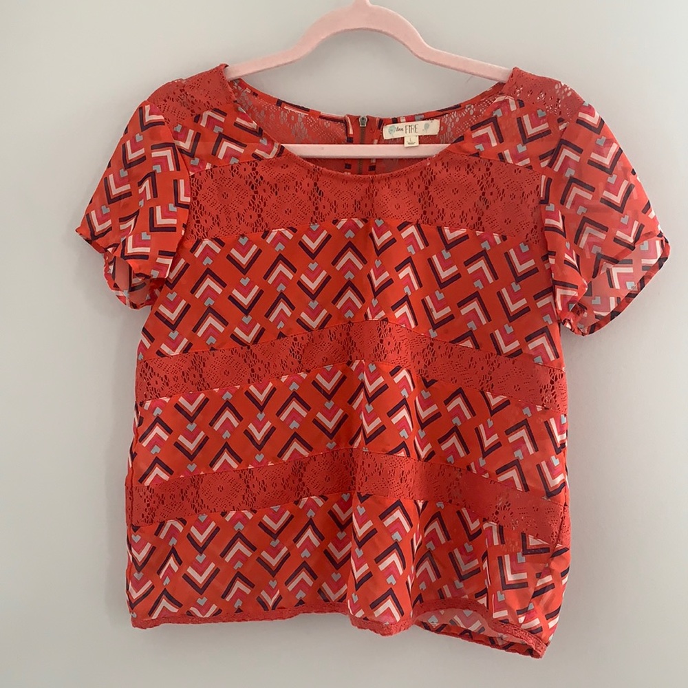 Red Chevron Top